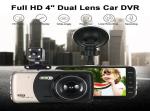 Wide Angle Car DVR Dash Cam 1080P 4 Inch 170 Degree IPS Touch Screen
