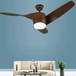 Wood led Ceiling Fan With Lights Remote Control Inverter air 220 V Bedroom