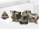 Black smoke crystal Resin Boarding Dice Set dnd dice