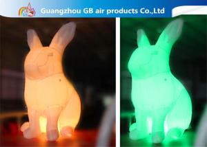 Wholesale LED Color Changing Inflatable Easter Bunny Costume , Giant Inflatable Rabbit from china suppliers