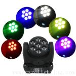 Stage Lighting / LED 10W * 7bulbs 4 In 1 RGBW Moving Head Beam Light