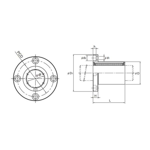 Lmf Uu Linear Motion Bearing Round Gcr15 Linear Ball Bearing