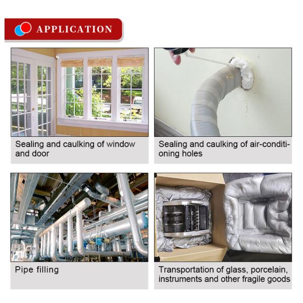 750ML Insulation Pu Foam One Component Polyurethane Foam General Purpose Water Resistance