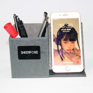 Wholesale Multipurpose Leather Pencil Holder Desk Organiser With Wireless Charger Waterproof from china suppliers