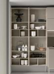 New Modular Structure Matt Wood And Aluminium Kitchen Cabinet Designs