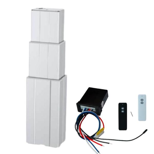 24VDC 200KG Max. Thrust 3 Stages Electric Lifting Column Remote Control System