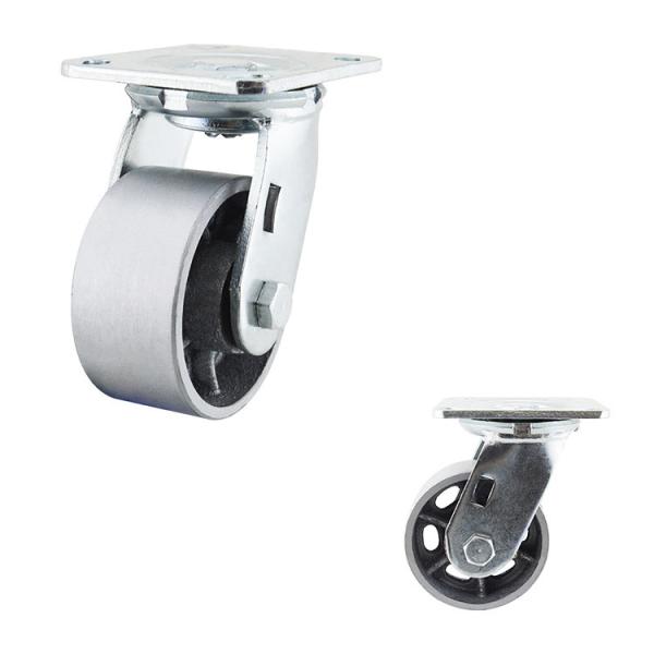 Heavy Duty Red Iron Wheel Center Ball Bearing Casters Up To 837lbs Load Capacity
