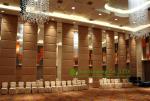 Soft Leather Finished Movable Partition Wall For Hotel/Exhibition Hall, No Track