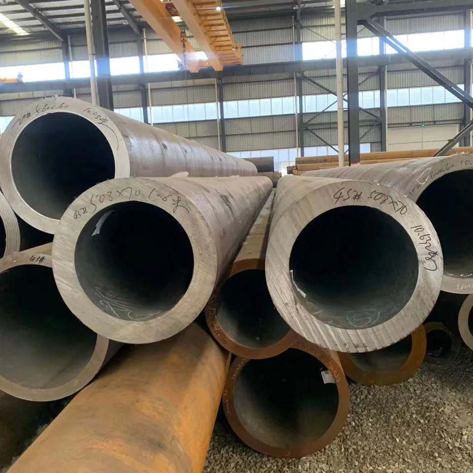 Pipe Supplier Raw Material SAE 1020 1045 Seamless Steel Pipe for Hot Rolled Carbon Alloy Large Diameter Thick Wall Sch40 Sch80 Seamless Fluid Boiler Steel Pipe