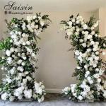 Door Artificial Flower Arch Arrangements Wedding Decoration Backdrop Cowhorn