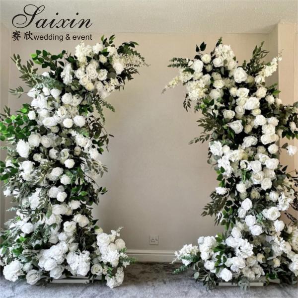 Door Artificial Flower Arch Arrangements Wedding Decoration Backdrop Cowhorn