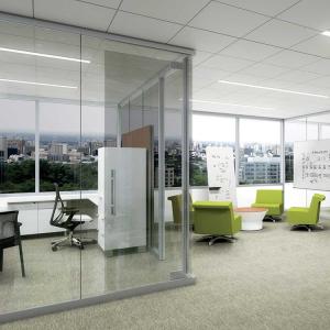 Wholesale Customized 8mm Glass Partition Doors Dust Resistant And Sound Insulation from china suppliers