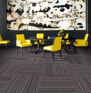 China Woven Office Carpet Flooring , Self Stick Carpet Tiles PP Flat Circle on sale