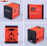 New Dual 2.1A/1A USB Port Universal EURO/UK/USA/AUS USB Travel Adaptor With 6.3A