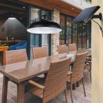 1kg Solar Powered Hanging Double Head Waterproof Pendant Light for Street
