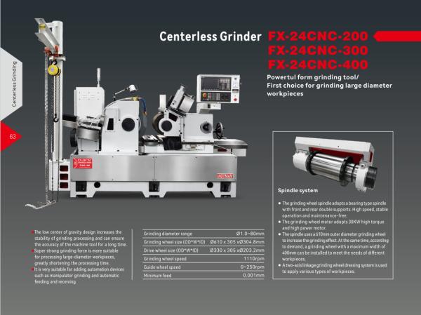 Customizable 0-1000rpm Grinding Wheel Spindle Centerless Grinding Machine for