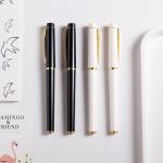 Customized Color Office Stationery White Roller Pen Metallic Simple Sense