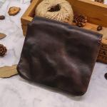 Convenient Trifold PU Leather Small Coin Purse Business Card Holder with Snap