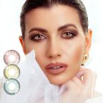 Cosmetic Eye Gem Green Contact Lens Color Blends 8.5mm Odm