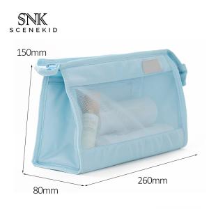 Wholesale Eco-Friendly Promotional Zipper Transparent Polyester Mesh Cosmetic Bag from china suppliers