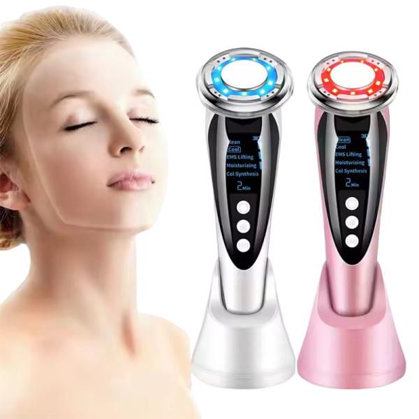 LED Microcurrent Face Lift Machine Hot Cold Red Light Photon Beauty Device Wrinkle Remover