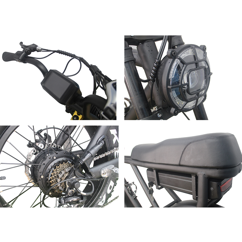 Off Road Super Electric Bicycle 73 with 7 Speed 48V 15Ah Electric Dirt Bike 1000w Power