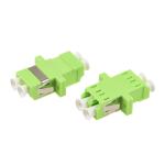 Plastic Fiber Optic Adapter LC To LC MM OM5 Green Color With Ceramic Sleeve