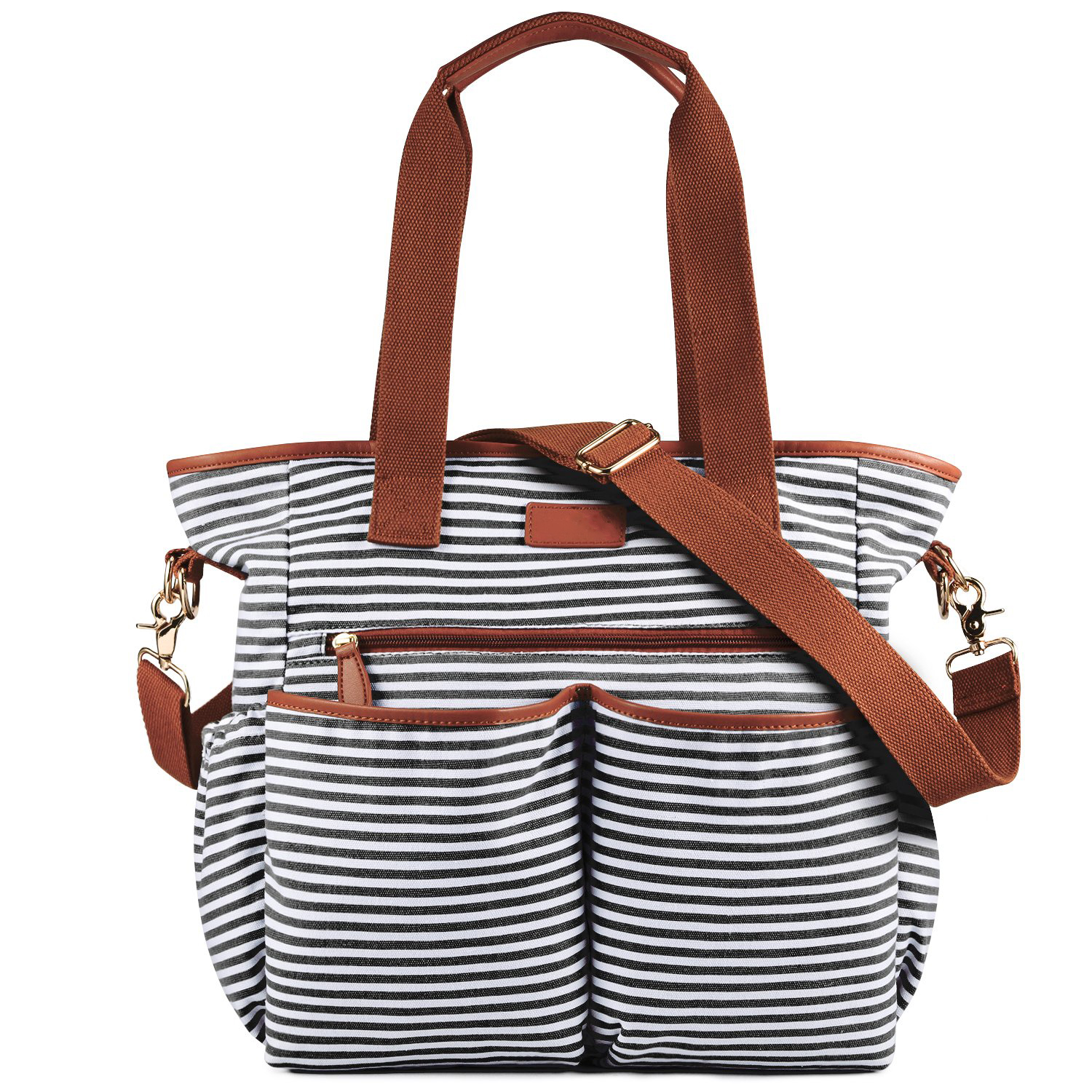 Crossbody Large Tote Diaper Bags Canvas Customized Size Solid Color