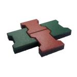 8 Inch X 6-3/8 Inch X 1-3/4 Inch Non-Slip Surface Dog Bone Paver Rubber Tiles