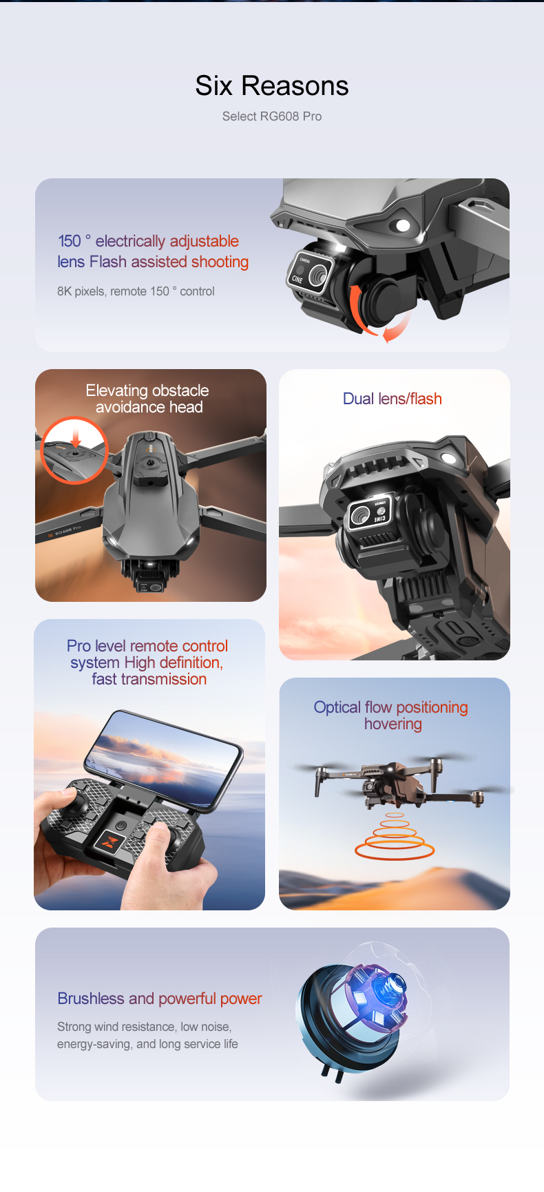 2.4g Wifi Fpv Optical Flow Shooting Brushless Drone Beginner Drones with 5KM Image Transmission and Fixed Air Hover Height