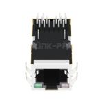 LPJK9094A9NL 10G Base-T Tab Up Single Port POE+ RJ45 Magnetic Jack Green&Yellow