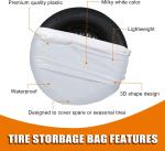 50 Micron LDPE Protective Car Tire Storage Bag 30x14x40 Inch