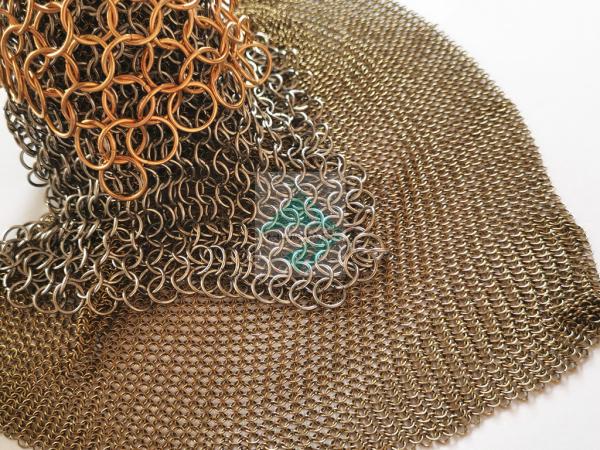 Backdrops Decoration Chain Mail Weave Stainless Steel Ring Mesh Drapery For Room