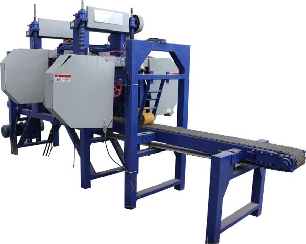 15kw*2 Double Head Horizontal Band Saw Log Square Wood Cutting Used Multi Heads