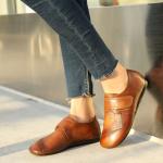 S401 Leather Shoes Handmade Toe Layer Cowhide High Quality Women'S Shoes Custom