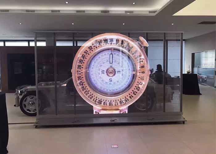3.91mm Pixels Transparent Glass LED Display Screen Indoor 256x128 Dots