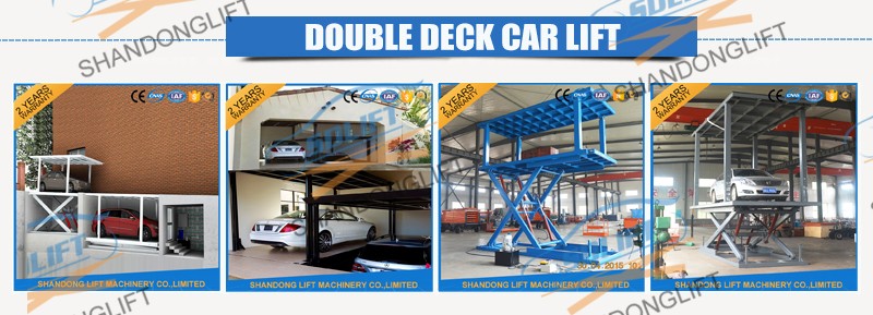 6T 3M Double Deck Car Parking System , Underground Hydraulic Scissor Car Lift For 2 Cars TUV