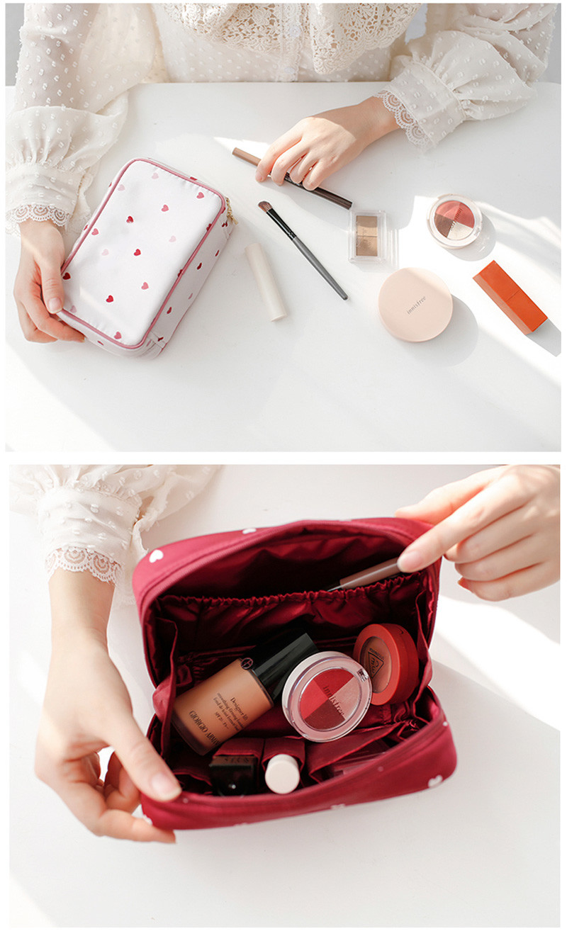 Printed Pattern Polyester Fabric Makeup Storage Artist Brush Bag