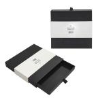 Jewelry Paper Drawer Packaging Box Black Slide Out Box Packaging Boxes Custom