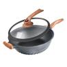 Buy cheap 6.62kg Grey Aluminum Wok Pan Wear Resistance 32cm Frying Pan PFOA Free With Lid from wholesalers