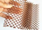 Room Divider Aluminum Coil Mesh Drapery , Metal Chain Curtains With Copper Color