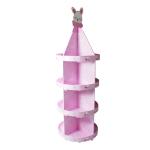 Supermarket Pink Corrugated Custom Cardboard Floor Displays Rack OEM