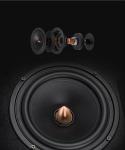 100W Passive Wood Bookshelf Speakers Three Way With 6.5 Inch Woofer