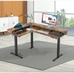 60 72 Inch L Shape Recording Studio Table Workstation Triple Motor Height