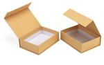 Book Shape Folding Gift Box , ISO14001 Brown Kraft Paper Box