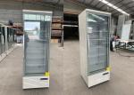 R290 Self Contained Insulated White Merchandiser Freezer With Swing Glass Door