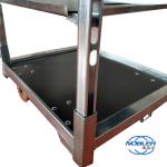 675*562*1700mm Plywood Dutch Flower Trolley PP Wheel Easy To Install And Durable
