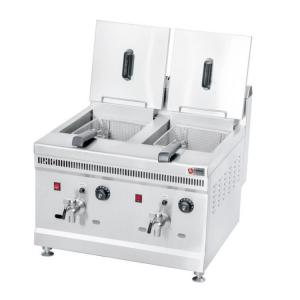 China High Productivity 38KG Double Cylinder Deep Fryer for Fried Chicken and French Fries on sale