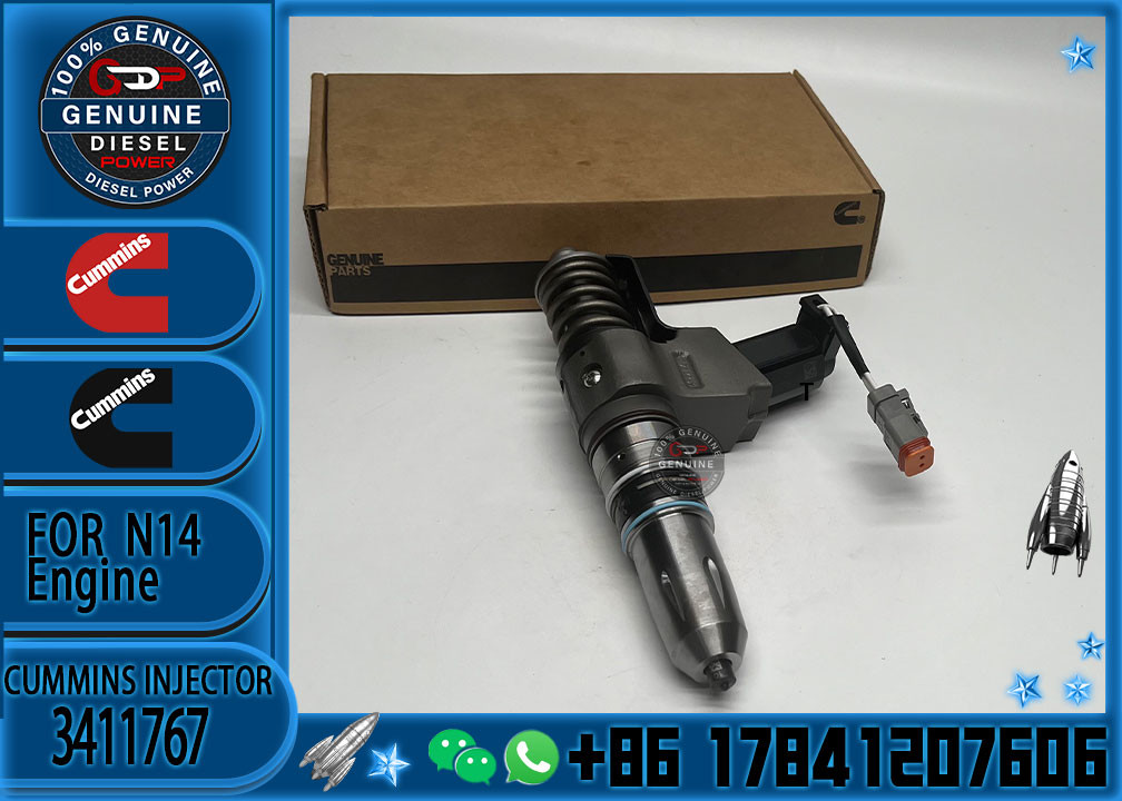 Diesel engine spare parts common rail fuel injector 3411764 3411767 for Cummins Engine N14