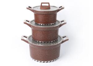 Wholesale 32cm Die Cast Aluminium Granite1.7mm Non Stick Soup Pot from china suppliers